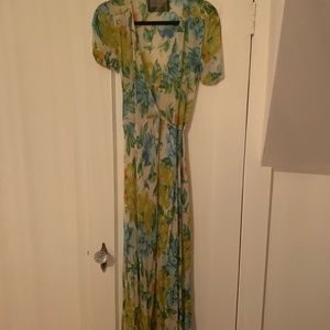 Reformation floral short sleeve dress